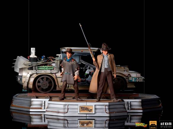DeLorean III Full Set 1:10 Scale Statue by Iron Studios Back to the Future Part III - Art Scale - 1