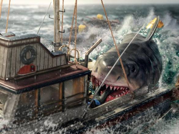 Jaws Attack Statue by Iron Studios Demi Art Scale 1:20 - Jaws - 1