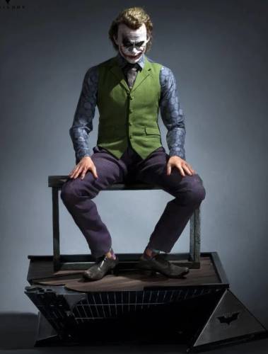JOKER ( HEATH LEDGER ) 1:3 SCALE STATUE - REGULAR ( SCULPTED HAIR ) - 0