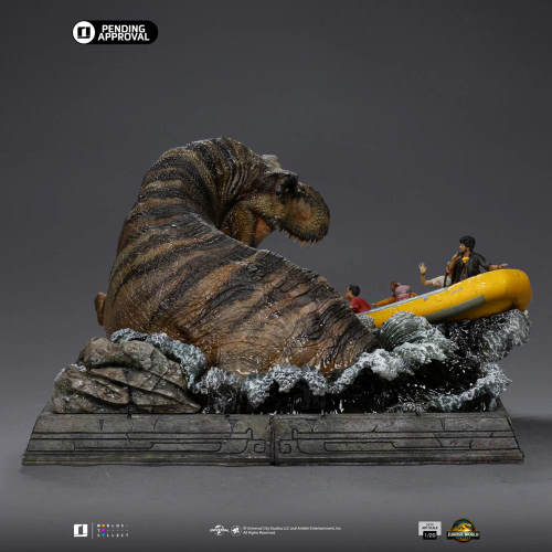 Jurassic World Rebirth (2025): T-Rex River Attack Twentieth Scale Statue by Iron Studios - 1
