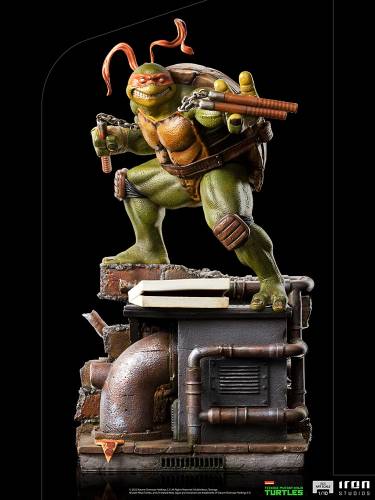 Michelangelo 1:10 Scale Statue by Iron Studios Battle Diorama Series - Art Scale - 1