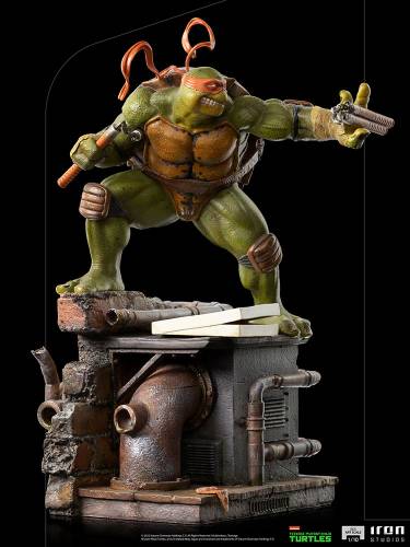 Michelangelo 1:10 Scale Statue by Iron Studios Battle Diorama Series - Art Scale - 3