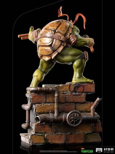 Michelangelo 1:10 Scale Statue by Iron Studios Battle Diorama Series - Art Scale - 4
