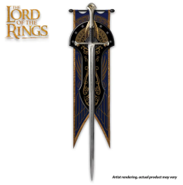 Lord of the Rings: Museum Collection Anduril Sword of King Elessar with Wall Display Prop Replica by United Cutlery